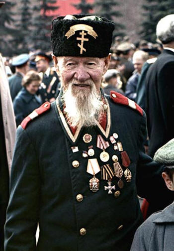 Болгарский ополченец, последний живой участник русско-турецкой войны на Красной площади в 1963 году.