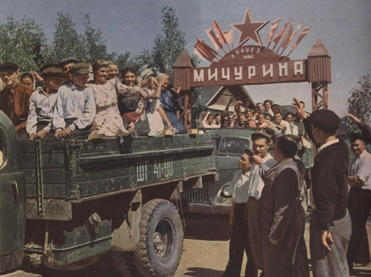 Колхоз им. Мичурина алматинской области, 1955 год.