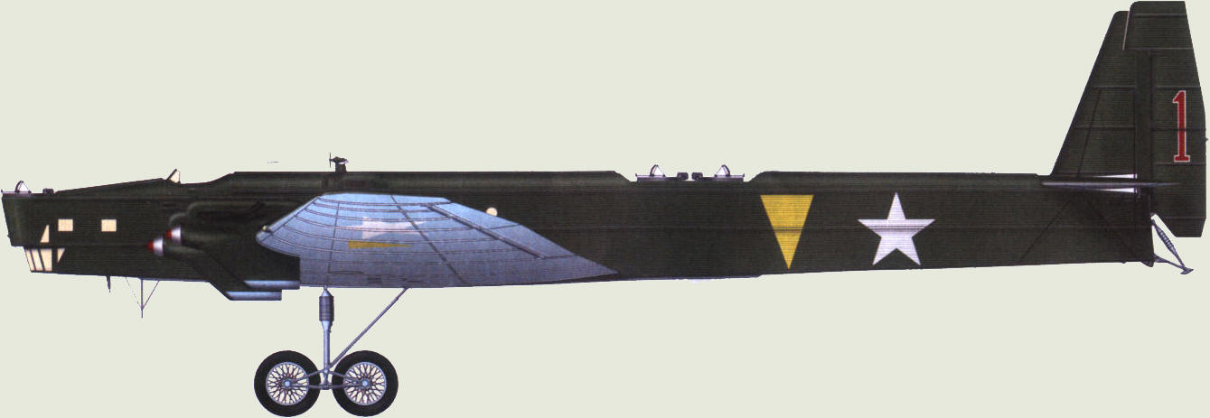 ТБ-3, участвовавший в выброске десанта во время киевских маневров 1935 года.