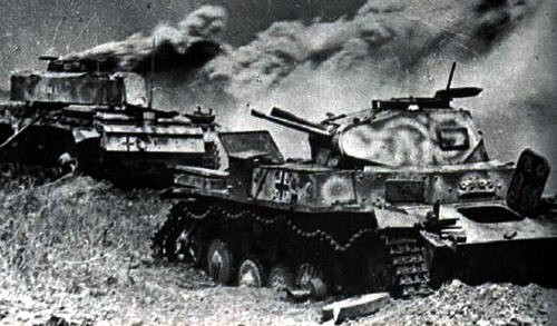 Немецкие танки, подбитые под Прохоровкой