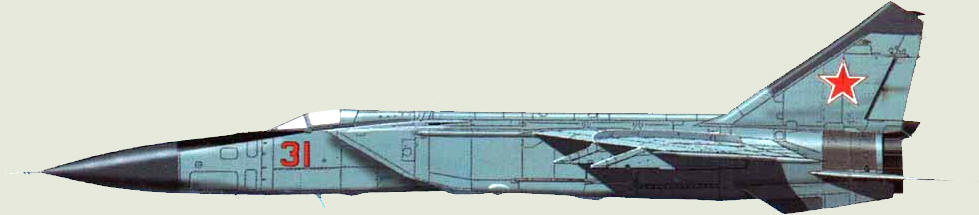 МиГ-25П с бортовым номером 31, угнанный старшим лейтенантом беленко в Японию