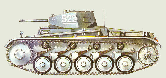 Pz Kpfw II Ausf C 5-ая рота 2-го танкового полка 1-ой танковой дивизии (5/Pz.Rgt.2 1.Panzer Divizion), Франция, 1940 года