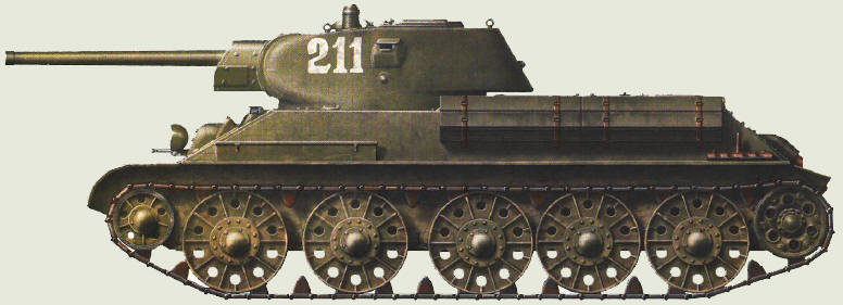 Т-34-76 производства СТЗ с необрезиненными литыми катками