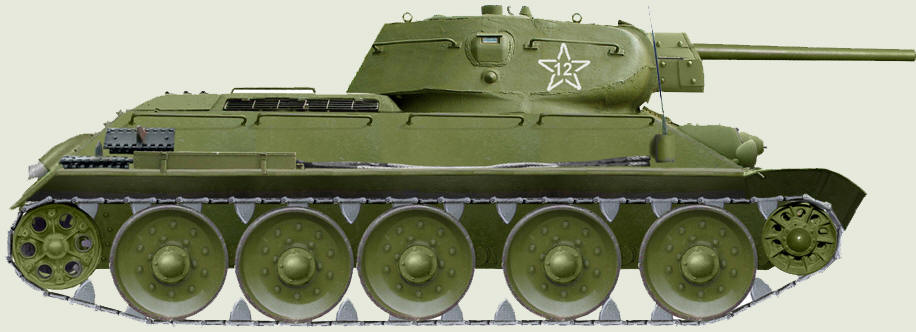 Т-34-76 1942 года выпуска со штампованными катками