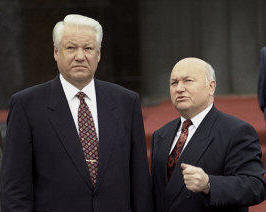 Ельцин и Лужков в 1995 году