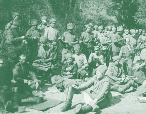 Русские солдаты на привале